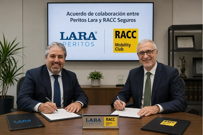 Acuerdo de colaboraci&oacute;n entre Peritos Lara y RACC Seguros